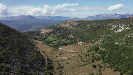 aerial view of beautiful valley