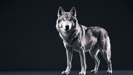 gray wolf portrait
