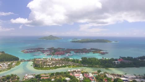 eden island aerial view from drone, mahe' - seychelles