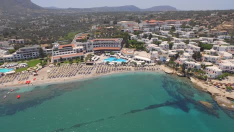 The-touristic-city-Hersonissos-on-Crete.-Aerial-shot