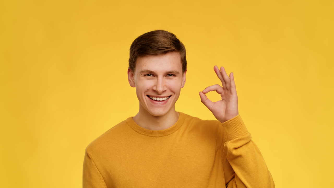 Man making an ok sign