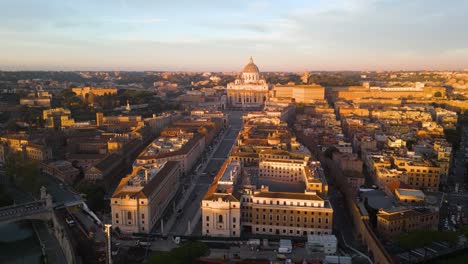 beautiful boom shot reveals st peter's square, vatican city