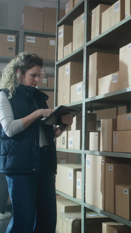 warehouse worker scanning inventory