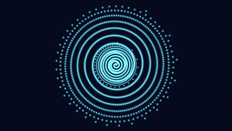 misteriosa espiral púrpura de puntos sobre un fondo negro