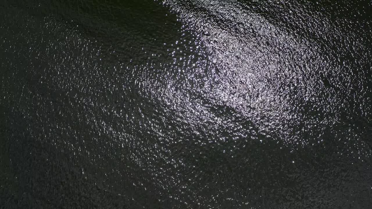 Calm water surface background, loopable, aerial view
