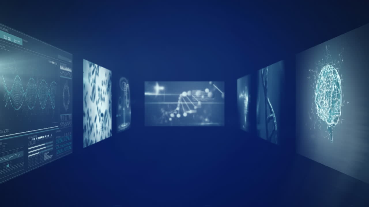 Video generato digitalmente di elaborazione dati medici