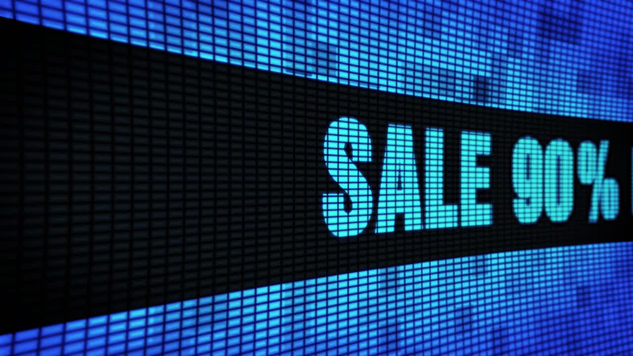 Sale Display on Electronic Screen