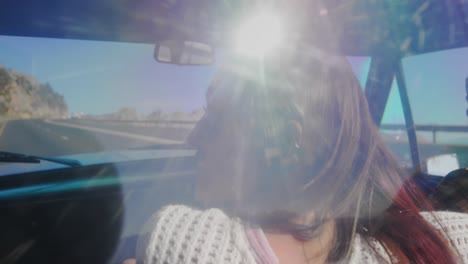 young couple on a road trip in their pick-up truck