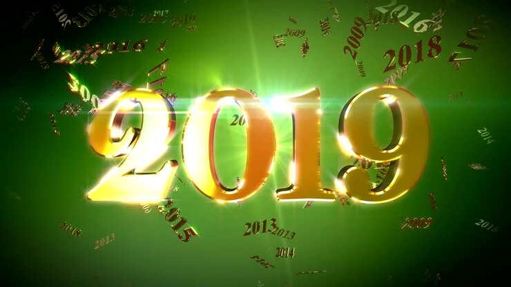 Sfondo animato in loop per Capodanno 2019