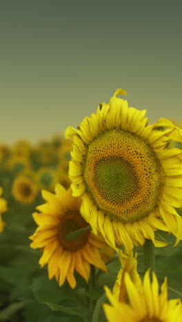 stunning sunflowers in a field