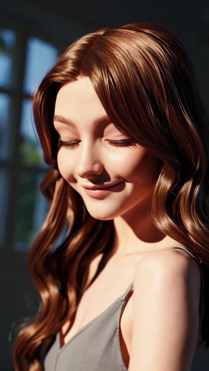 retrato de mujer sonriente