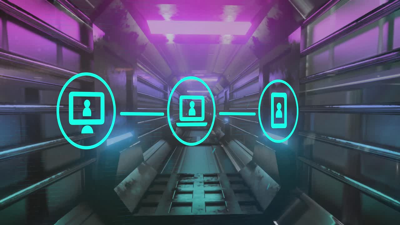 빛나는 터널에 대한 디지털 아이콘 네트워크