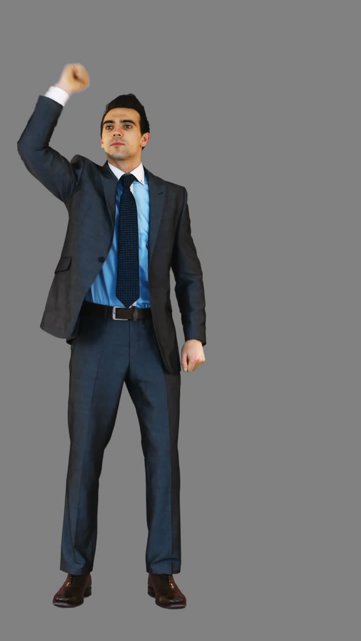 el apuesto hombre de negocios protesta.