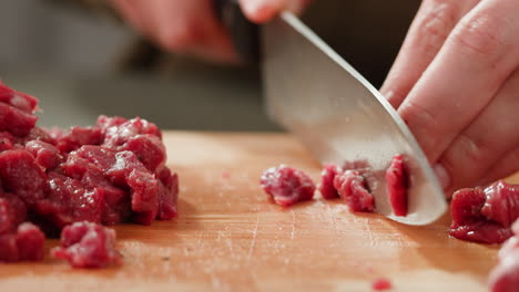 chopping beef