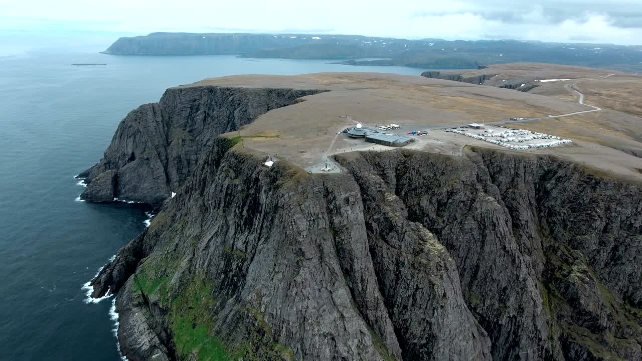 노르웨이 북부의 북쪽 케이프 (nordkapp).