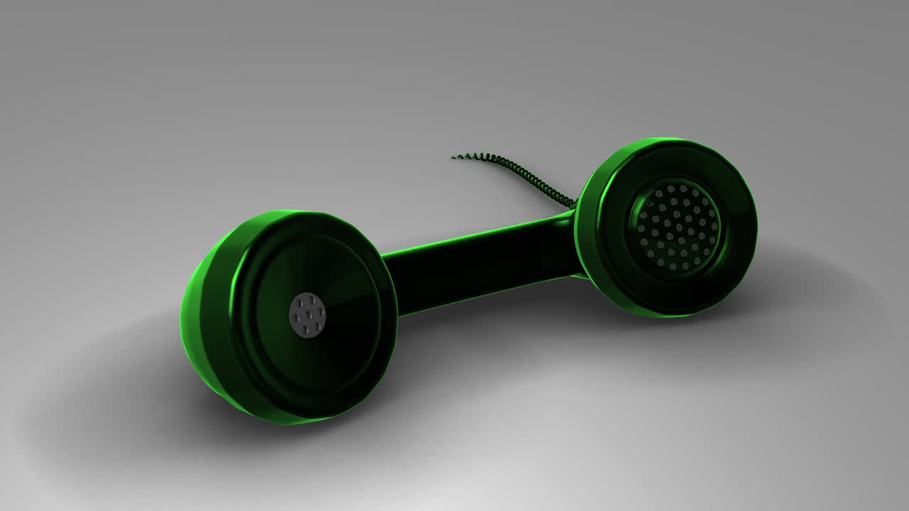 전화 수신기 - 녹색 번호 - 회전