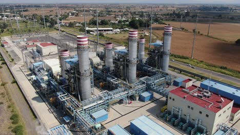 Aerial-shot-of-a-power-generation-plant-in-mexico