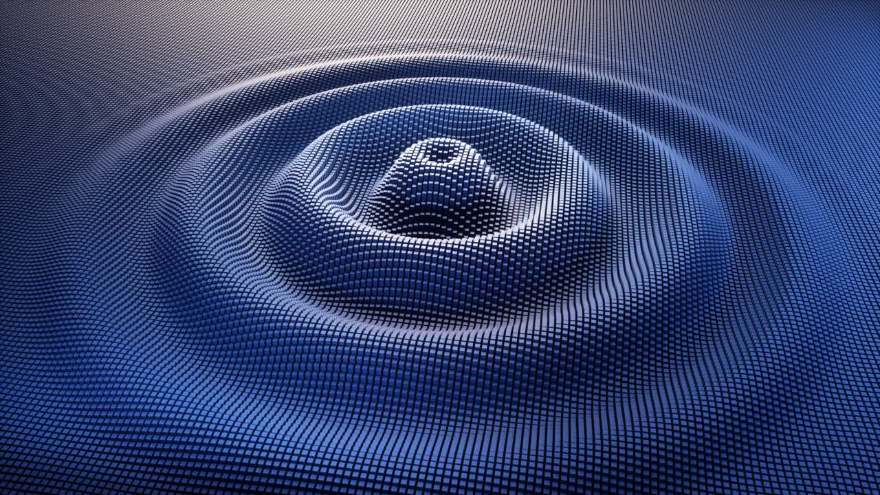 patrón de onda de cuadrícula cúbica abstracta futurista