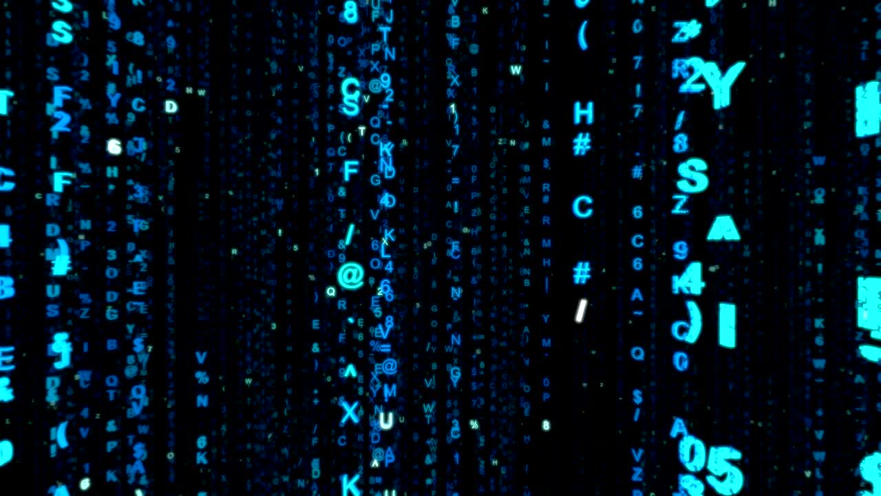 código lluvia, en bucle con máscara alfa