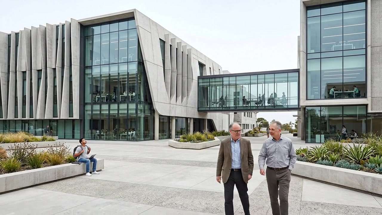 Campus aziendale moderno e edificio aziendale con spazi commerciali professionali per uso aziendale