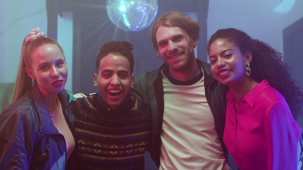 Happy friends at the party