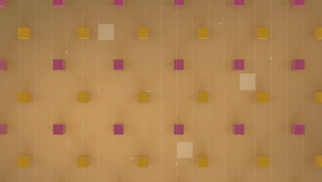 animation of pattern moving on seamless loop on orange background