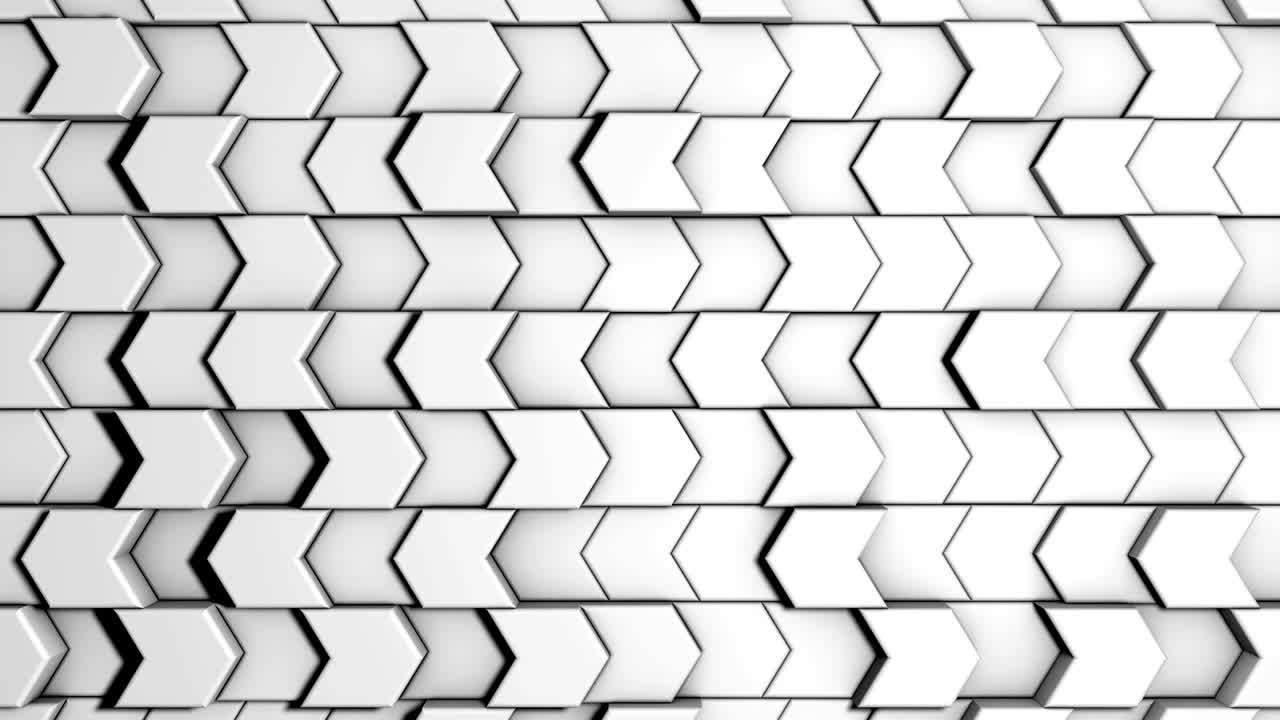 animación en 3d de elegantes flechas de piedra en la pared.