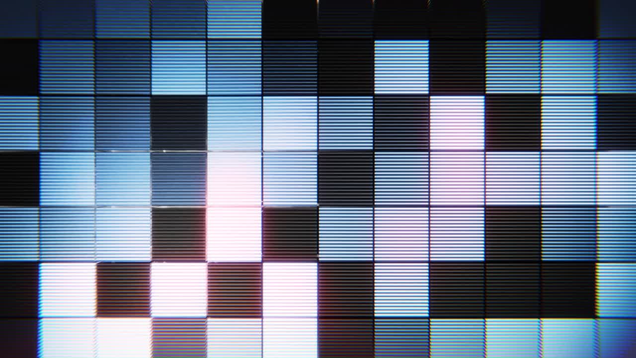 Seamless Loop of Abstract Flashing Grid Pattern