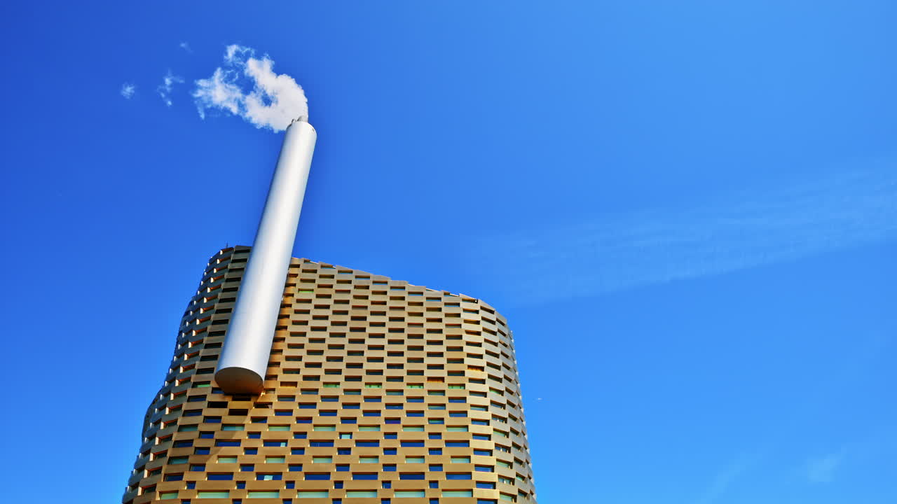 Low angle view of Amager Bakke in Amager, Copenhagen Denmark
