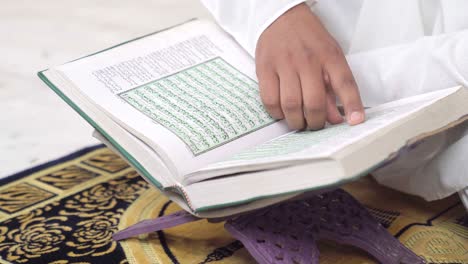 Closeup-of-Indian-man-reading-Quran