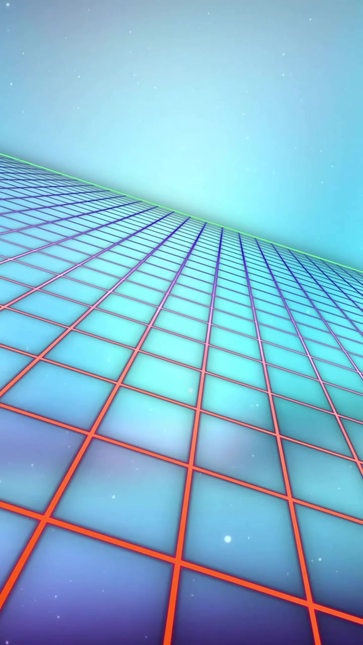 Animation of grid pattern and lens flares over black background