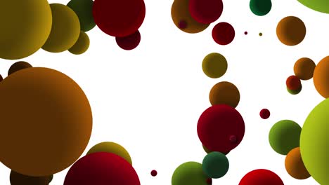 burbujas coloridas partículas de movimiento lento