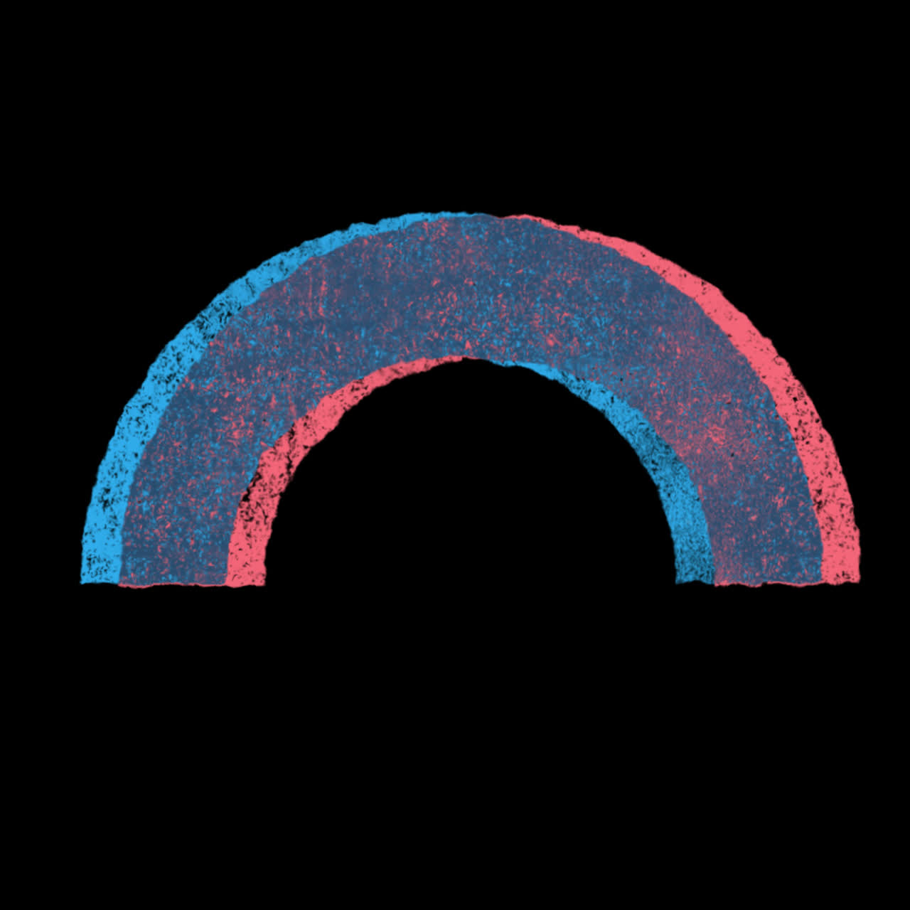 Looping Abstract Blue and Red Textured Arc Animation