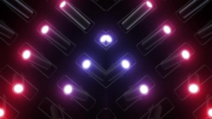Abstract Neon Light Pattern Background