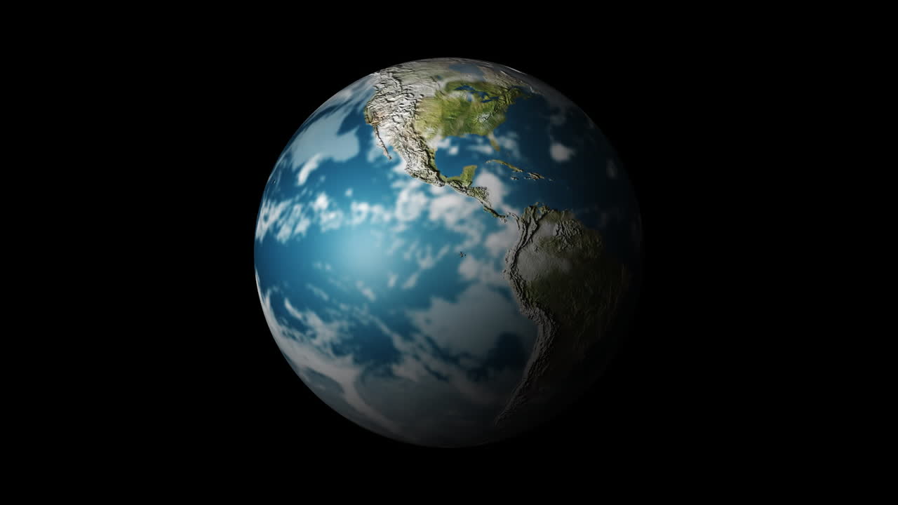 el globo 3d girando 3