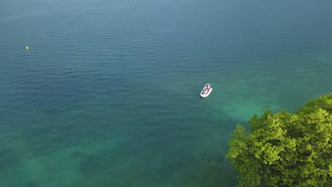 lake view with boat