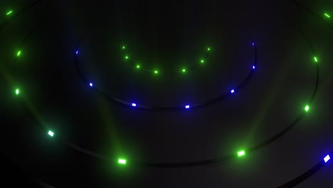 abstract glowing circles tunnel
