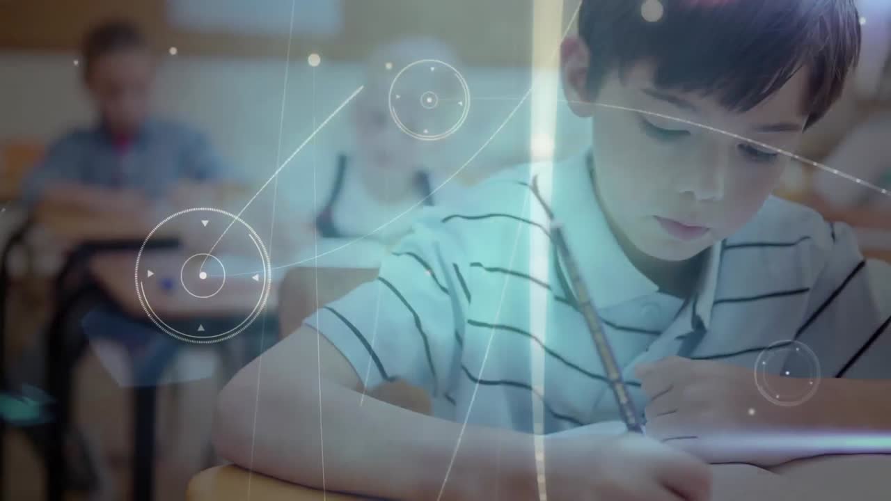 학교생의 글쓰기를 통한 연결 네트워크의 애니메이션