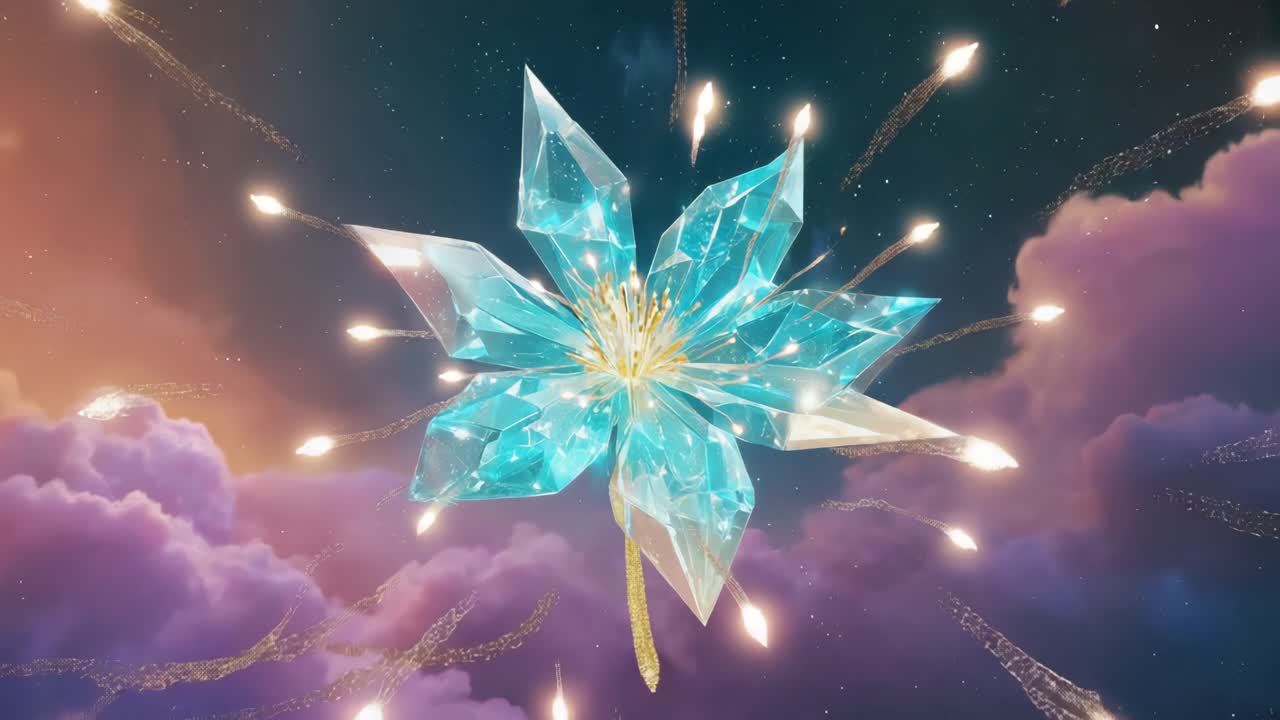 Crystal Flower in the Clouds