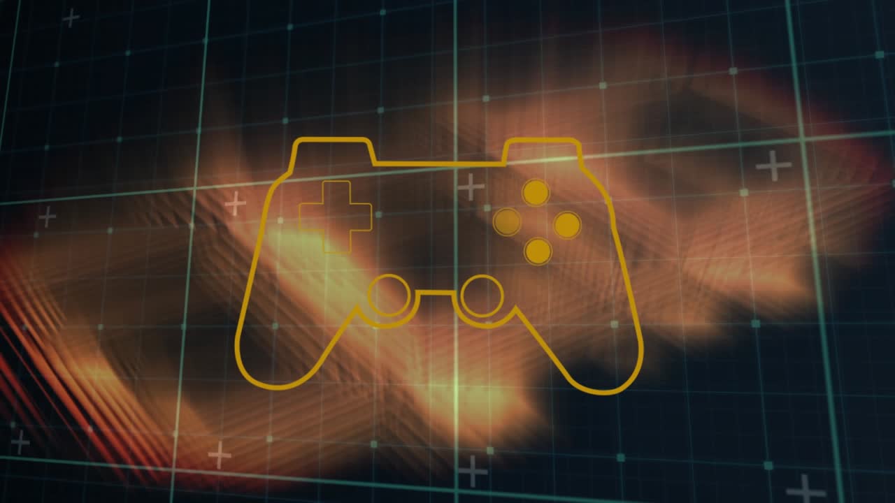 Animation of shapes over gamepad icon