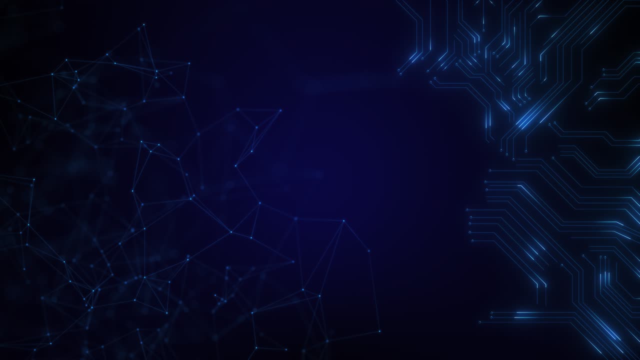 Abstract geometric background with moving lines dots and triangles science medicine technology