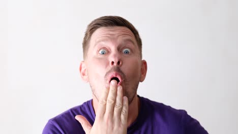 Surprised man portrait