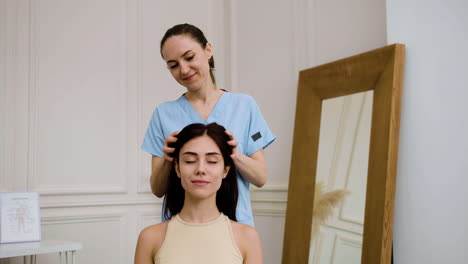 woman receiving a massage