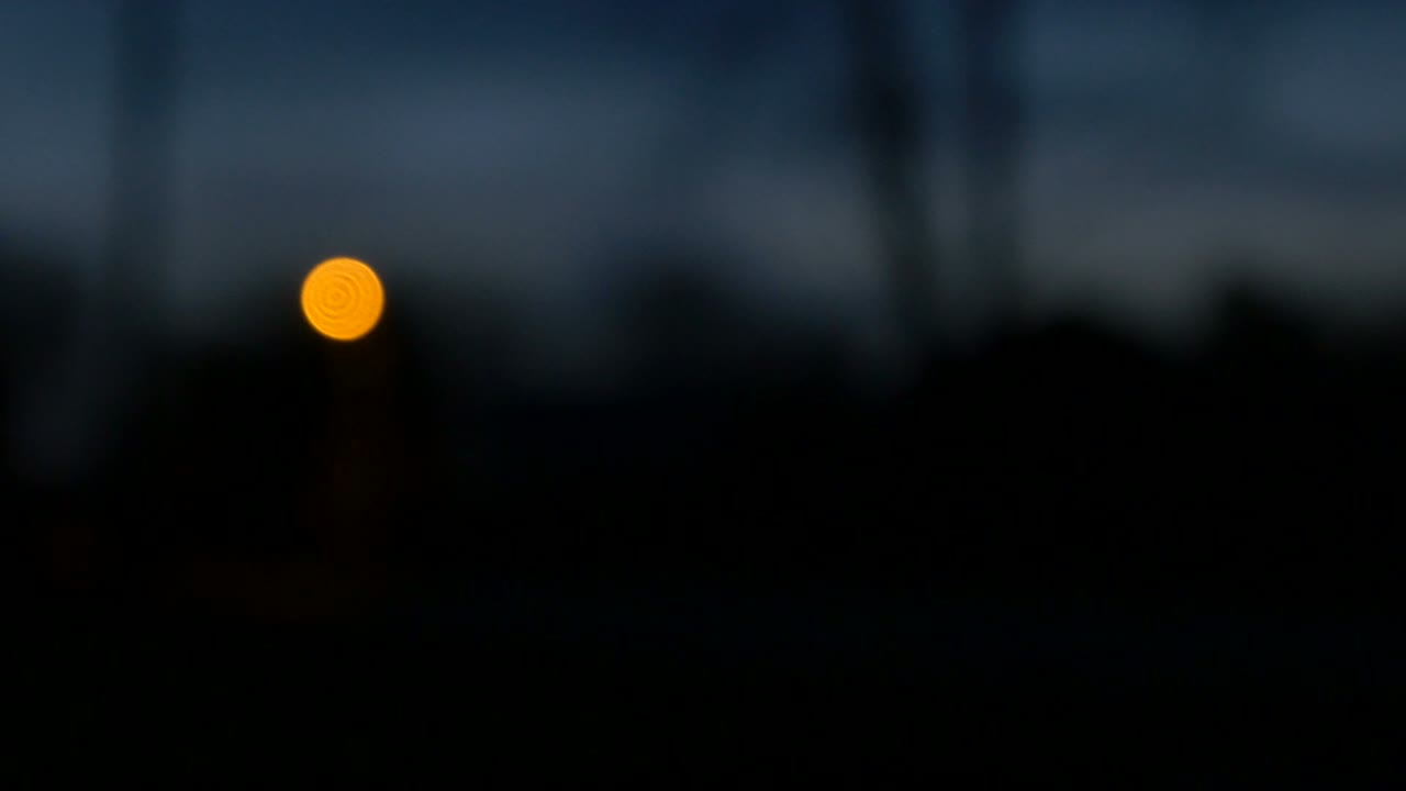 Headlights of a car at night