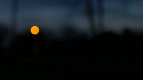 headlights of a car at night