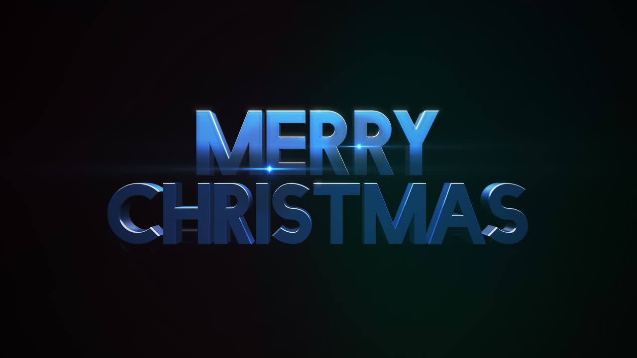 Fashion Merry Christmas text on black gradient