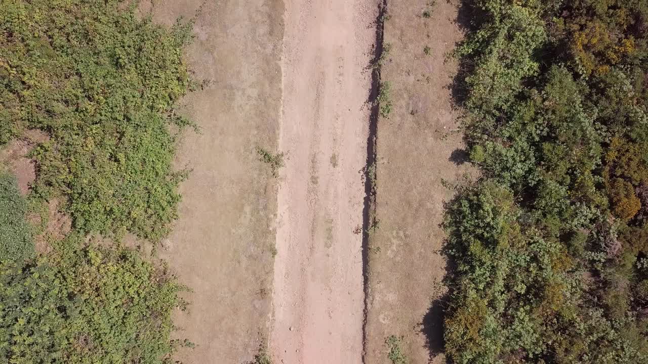 우드버리 사우스웨스트 데본의 흙길 오버헤드 뷰