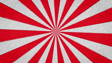 animation of white and red stripes spinning on seamless loop