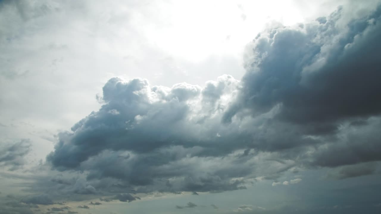 하늘에서 빠르게 움직이는 구름의 4k 시간 경과