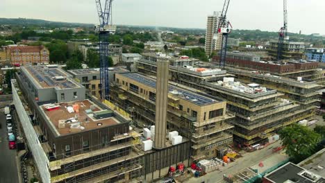 panning shot of building under construction